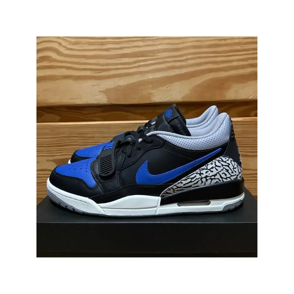 Air Jordan Legacy 312 Low Black Game Royal Cement CD7069-041 Size 11.5
